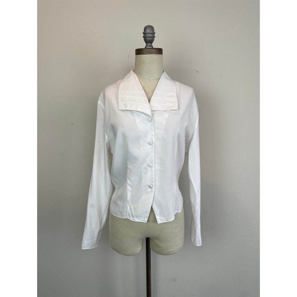 Vintage Gallery White Button Down, Size 10